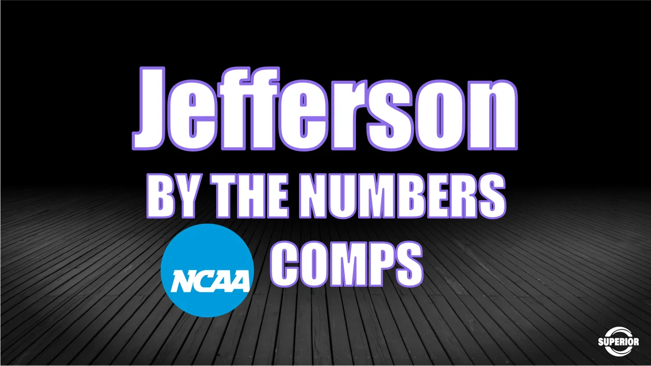Divider slide reading Jefferson by the numbers, NCAA comps.